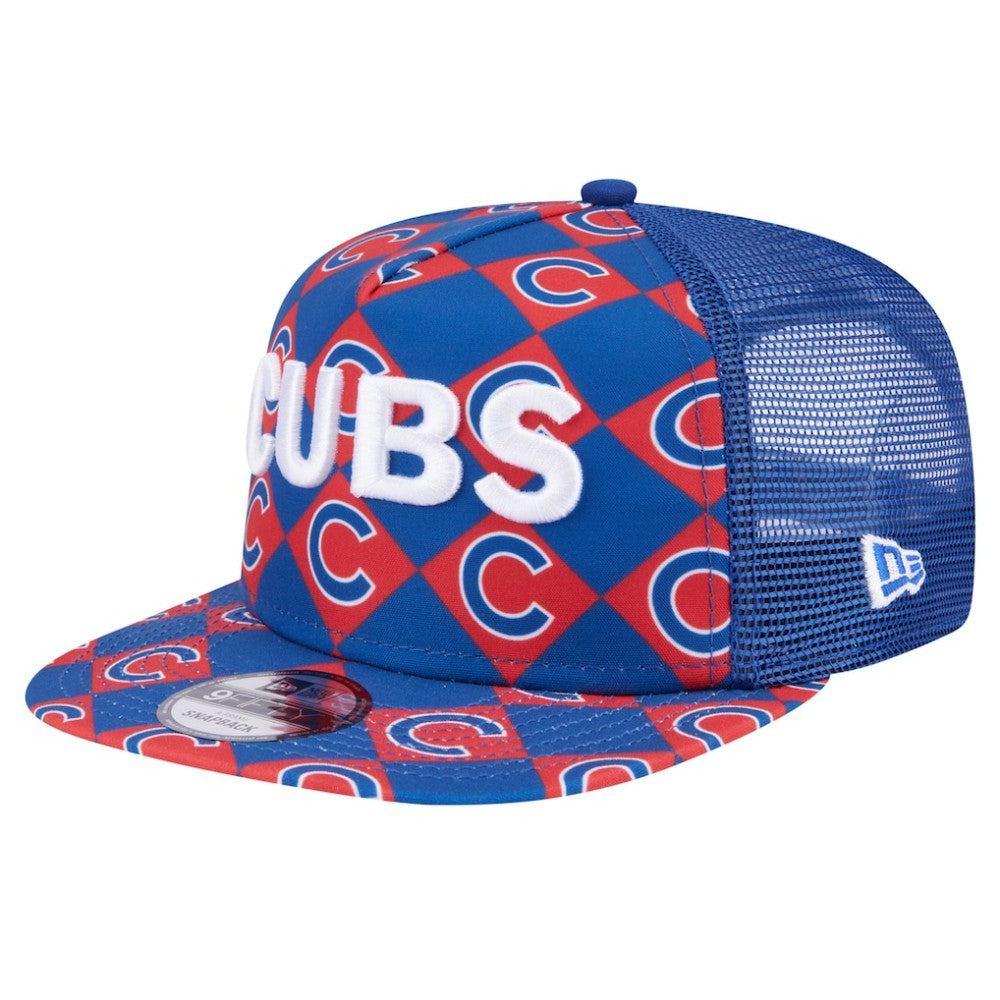 Chicago Cubs New Era Seeing Diamonds A-Frame Trucker 9FIFTY Snapback Hat - MLB Hats