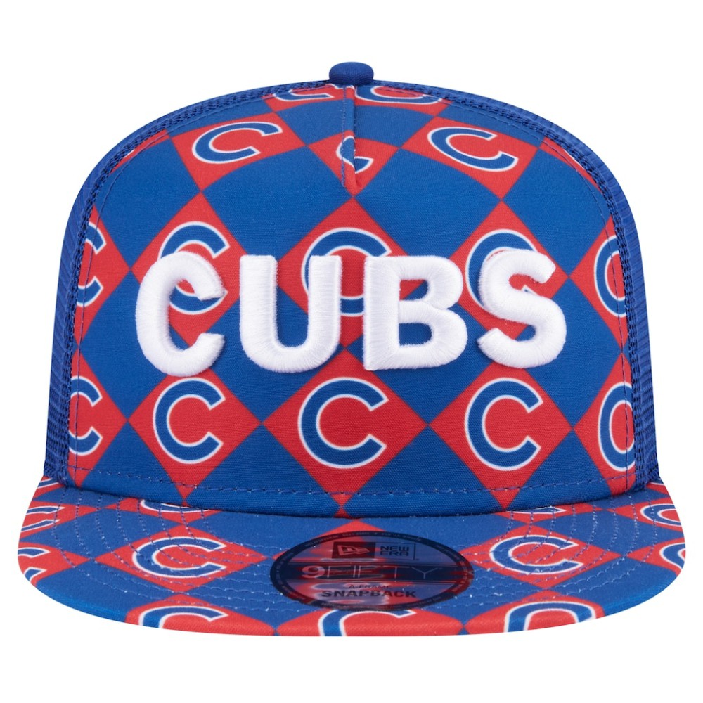 Chicago Cubs New Era Seeing Diamonds A-Frame Trucker 9FIFTY Snapback Hat - MLB Hats