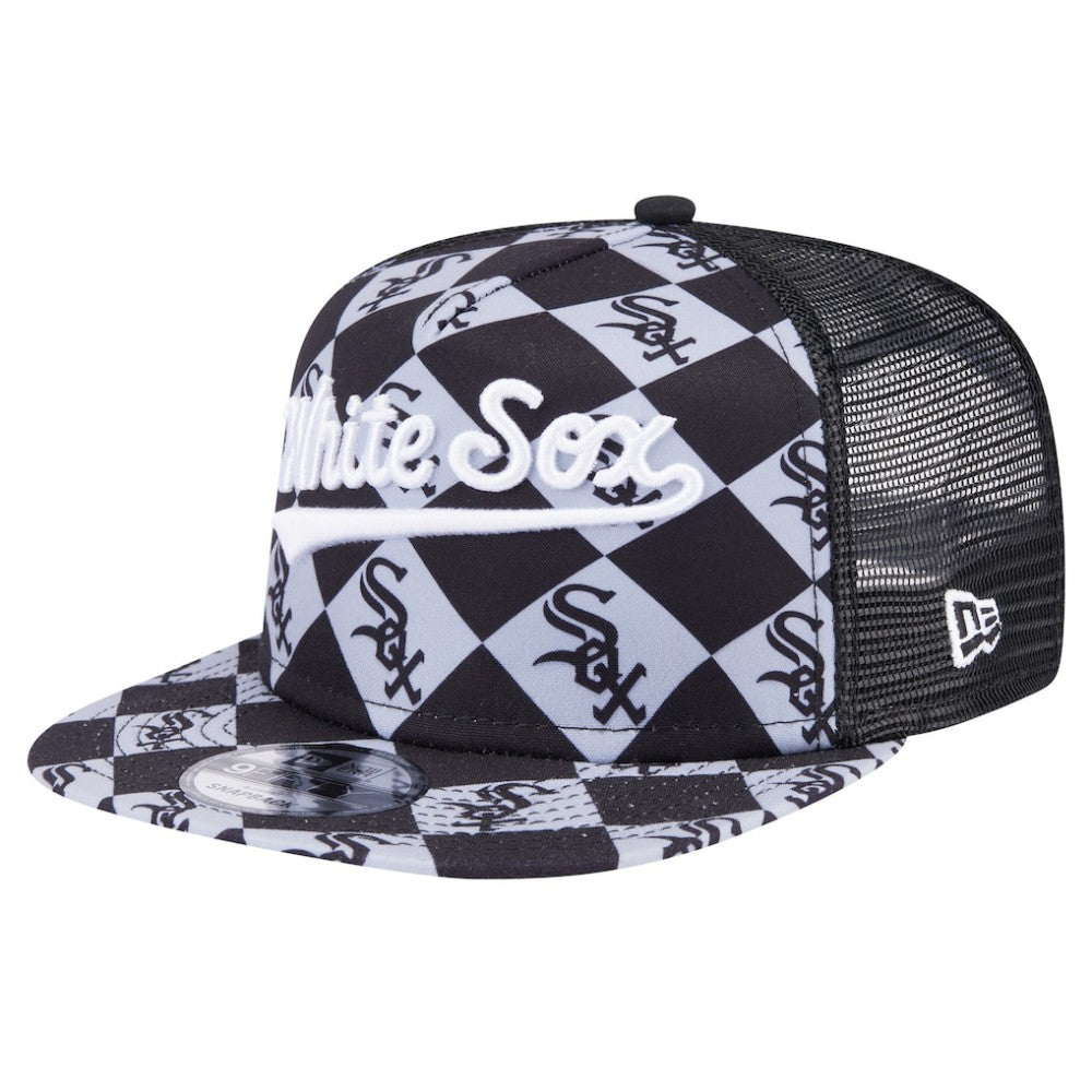 Chicago White Sox New Era Seeing Diamonds A-Frame Trucker 9FIFTY Snapback Hat - MLB Hats