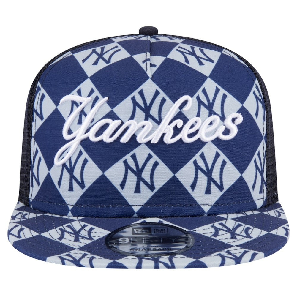 New York Yankees New Era Seeing Diamonds A-Frame Trucker 9FIFTY Snapback Hat - MLB Hats