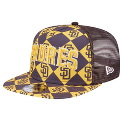 San Diego Padres New Era Seeing Diamonds A-Frame Trucker 9FIFTY Snapback Hat - MLB Hats