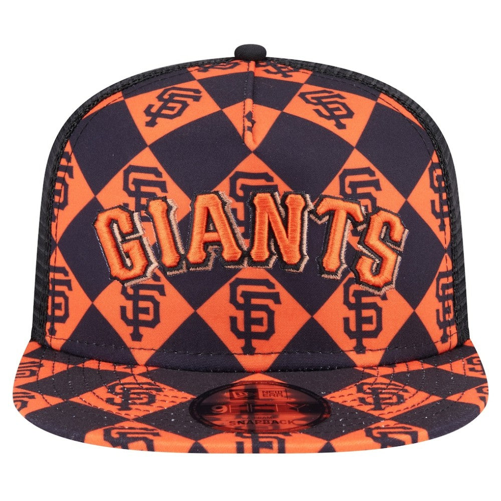 San Francisco Giants New Era Seeing Diamonds A-Frame Trucker 9FIFTY Snapback Hat - MLB Hats