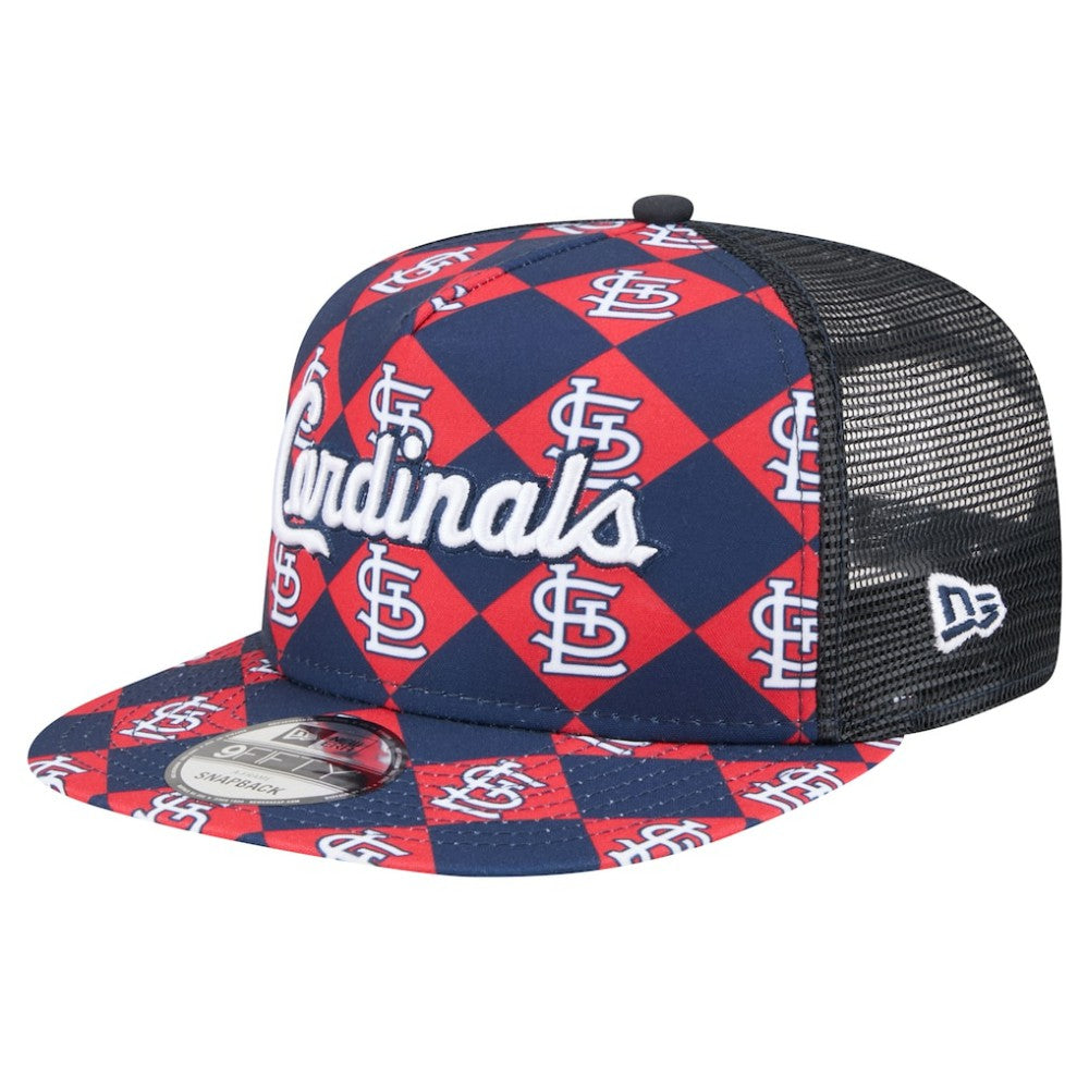 St. Louis Cardinals New Era Seeing Diamonds A-Frame Trucker 9FIFTY Snapback Hat - MLB Hats