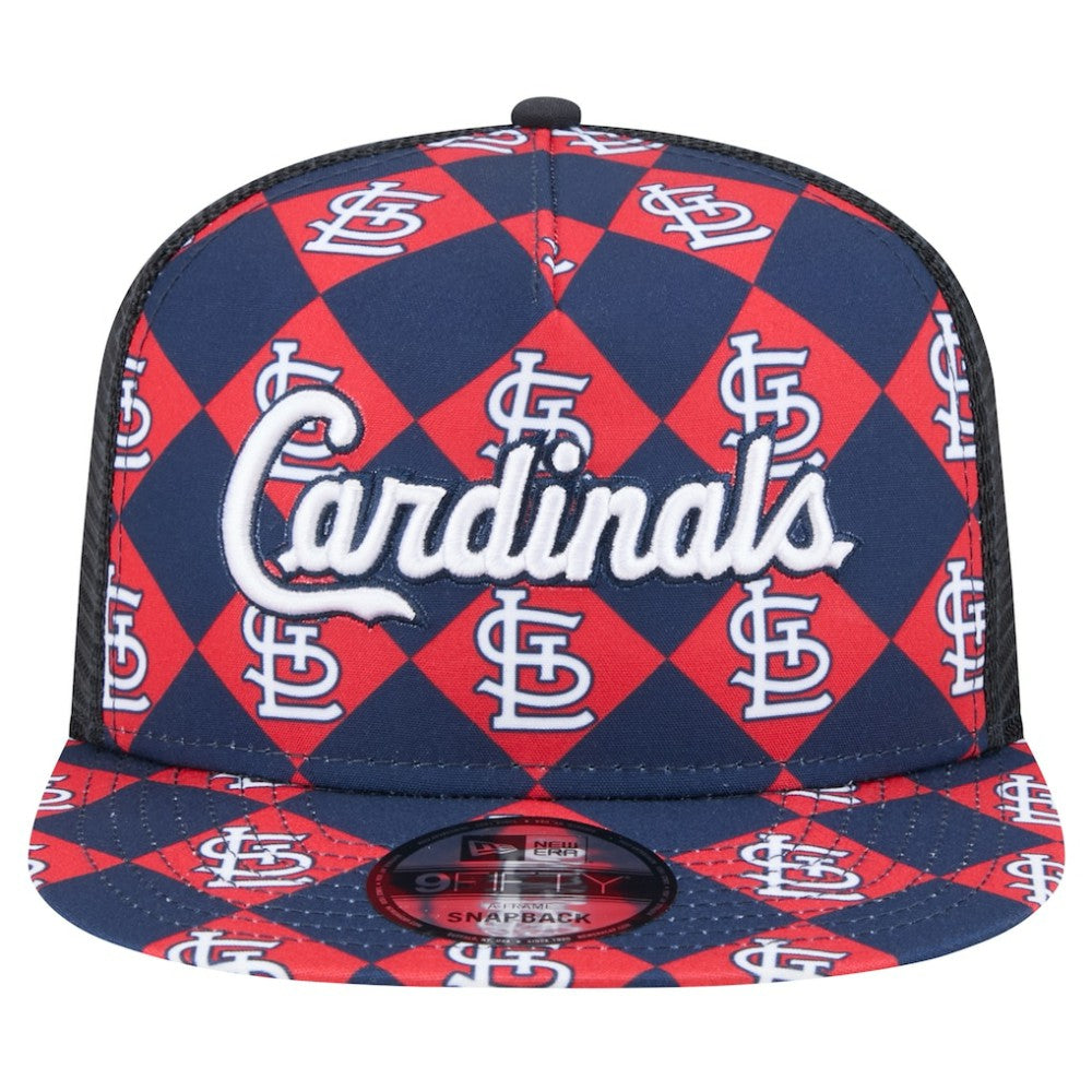 St. Louis Cardinals New Era Seeing Diamonds A-Frame Trucker 9FIFTY Snapback Hat - MLB Hats