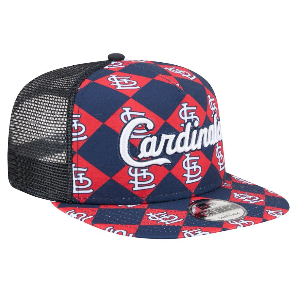 St. Louis Cardinals New Era Seeing Diamonds A-Frame Trucker 9FIFTY Snapback Hat - MLB Hats