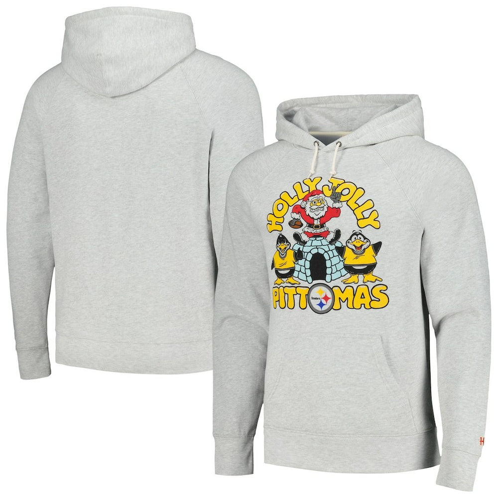 Pittsburgh Steelers Homage Unisex Holiday Raglan Tri-Blend Pullover Hoodie | NFL New