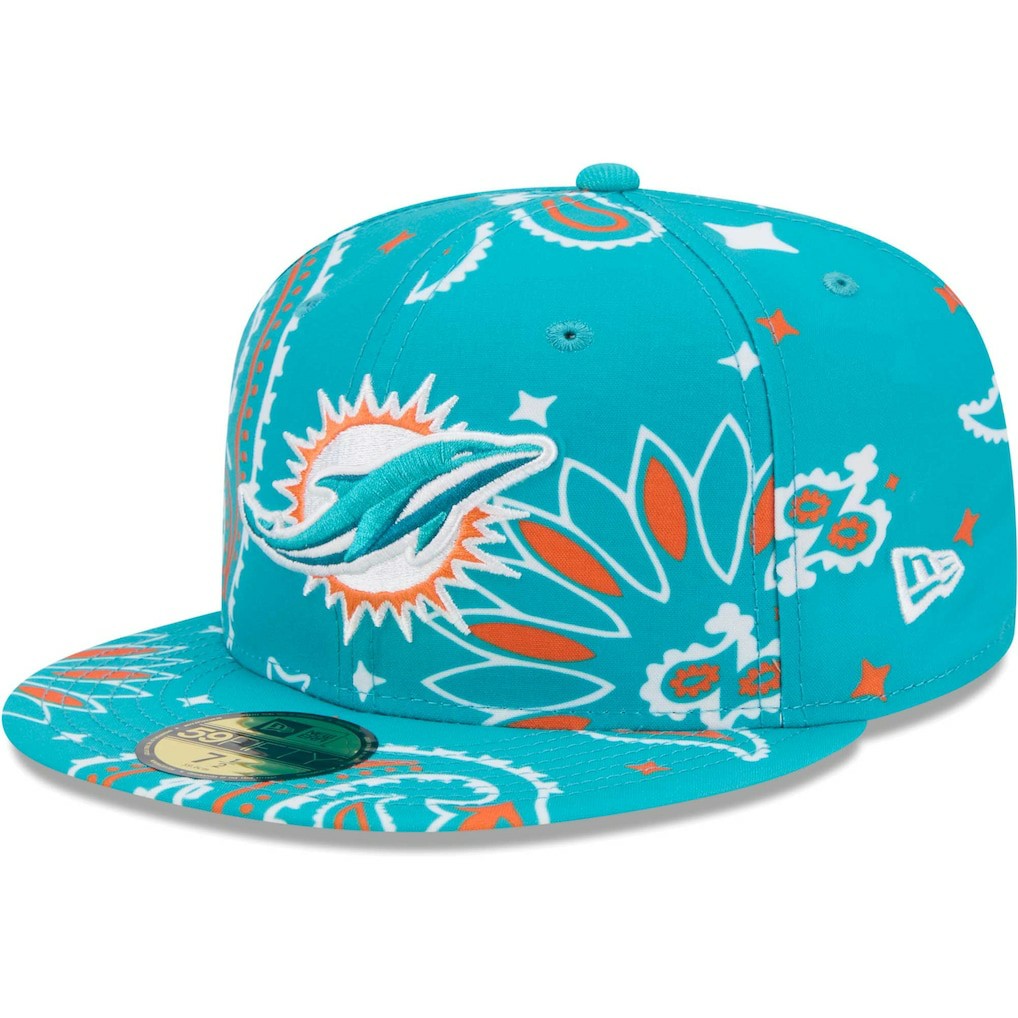 Miami Dolphins Paisley 59FIFTY Fitted Hat | NFL Hot