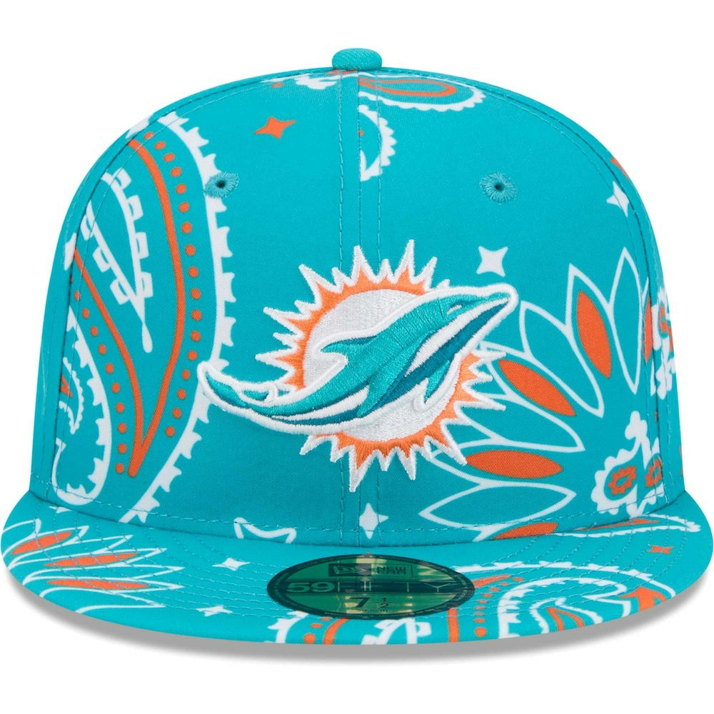 Miami Dolphins Paisley 59FIFTY Fitted Hat | NFL Hot