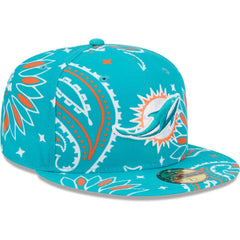Miami Dolphins Paisley 59FIFTY Fitted Hat | NFL Hot