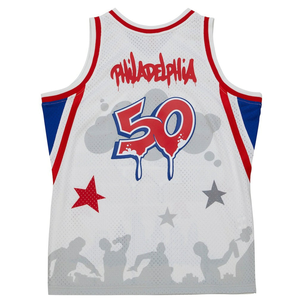 White Philadelphia 76ers x Tats Cru Hardwood Classics Fashion Jersey sale | NBA