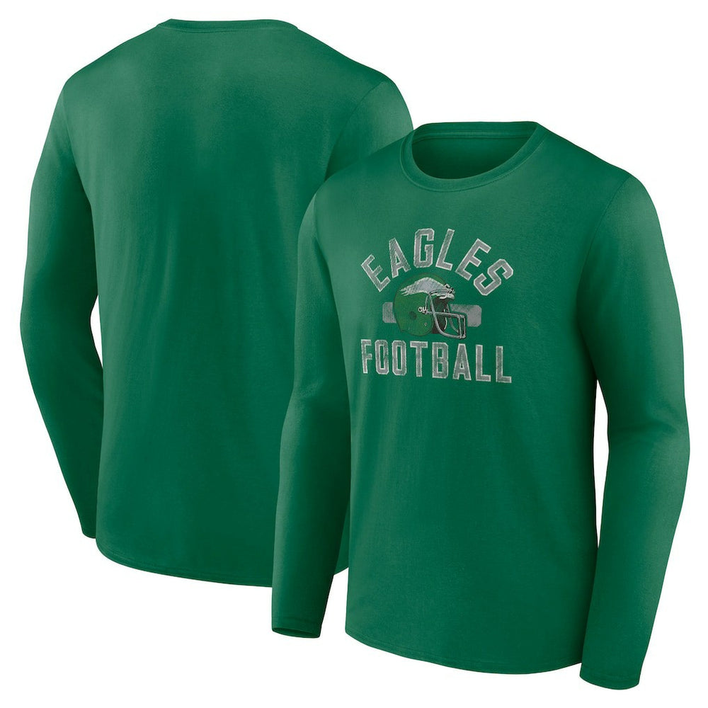 Philadelphia Eagles Gridiron Classics Retro Block Long Sleeve T-Shirt | NFL Discount