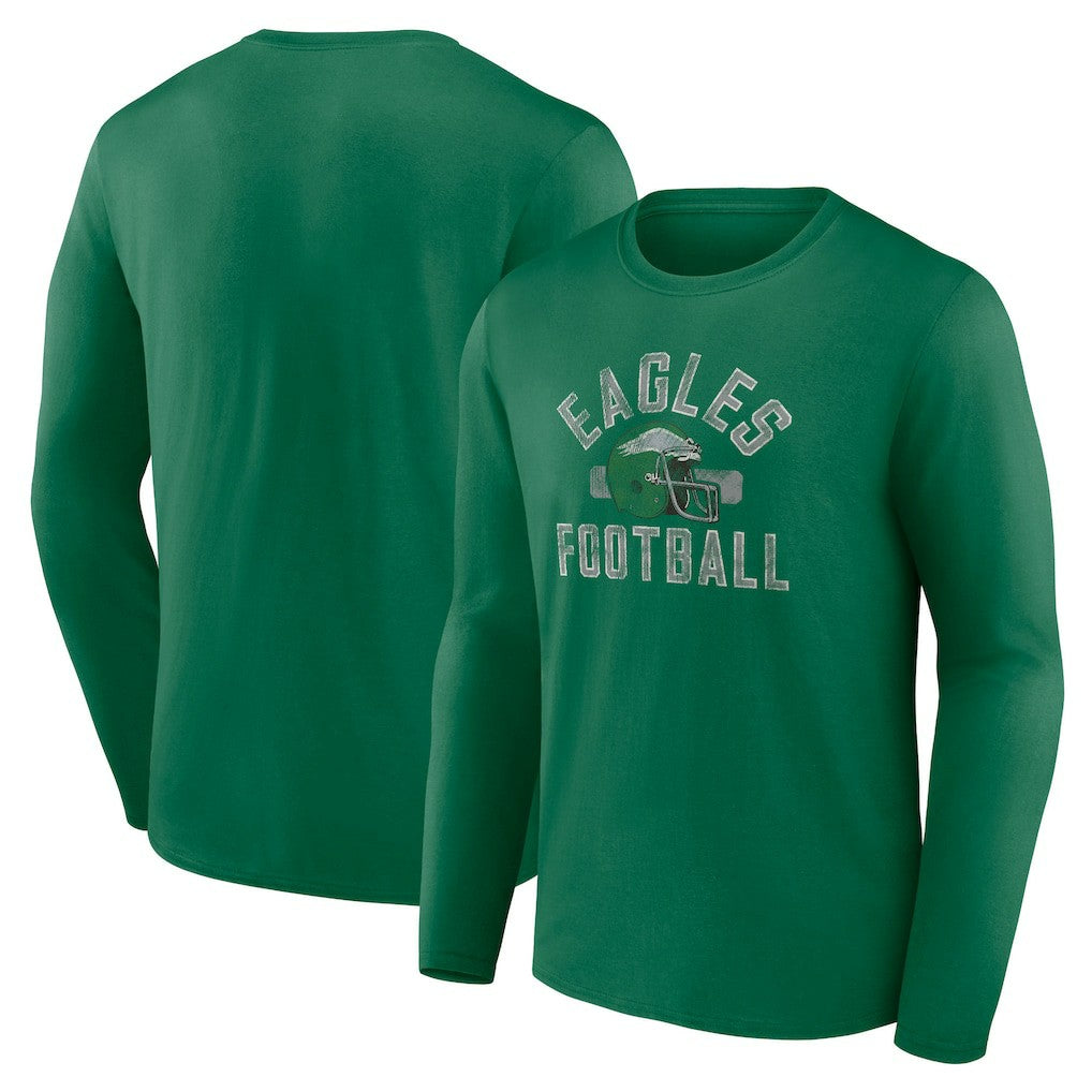 Philadelphia Eagles Gridiron Classics Retro Block Long Sleeve T-Shirt | NFL Discount