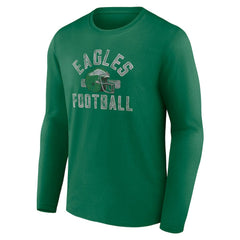 Philadelphia Eagles Gridiron Classics Retro Block Long Sleeve T-Shirt | NFL Discount