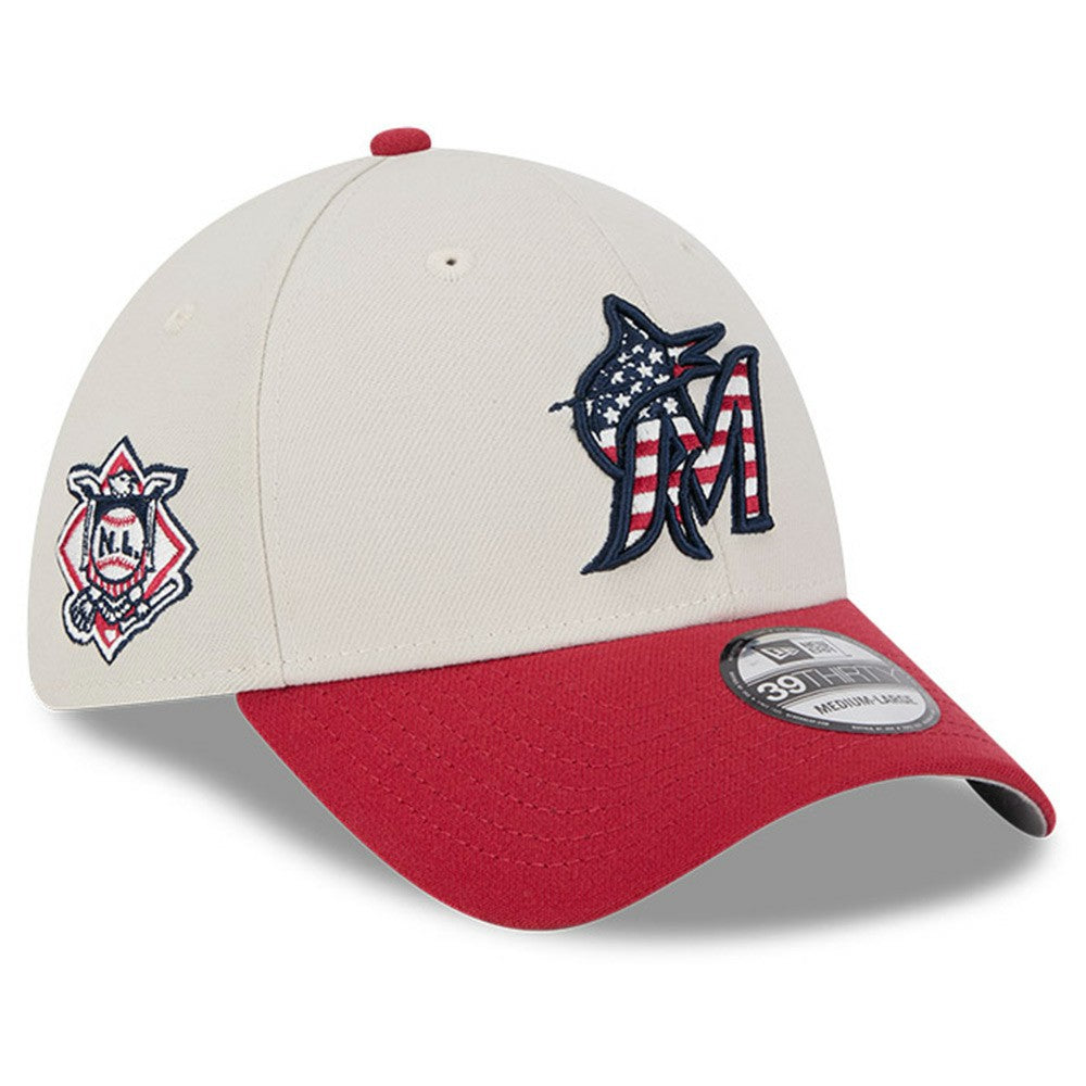 Miami Marlins New Era 2024 Fourth of July 39THIRTY Flex Hat - MLB Hats