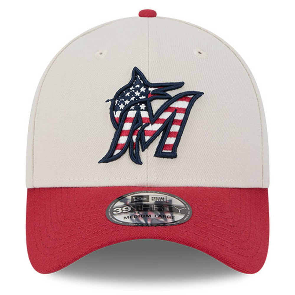 Miami Marlins New Era 2024 Fourth of July 39THIRTY Flex Hat - MLB Hats