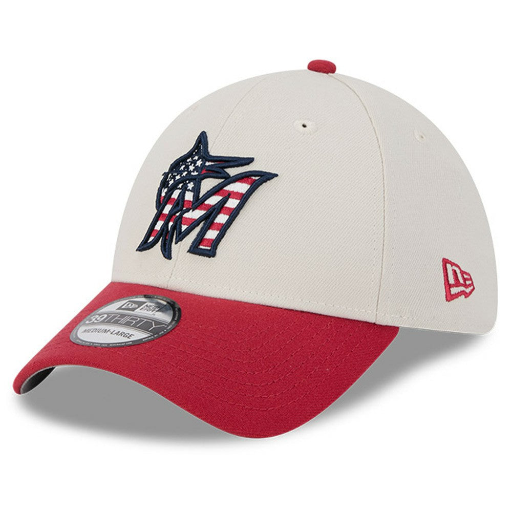 Miami Marlins New Era 2024 Fourth of July 39THIRTY Flex Hat - MLB Hats