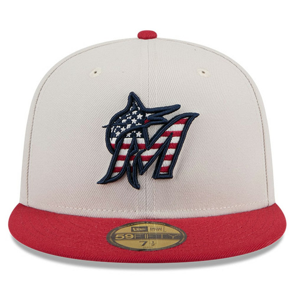 Miami Marlins New Era 2024 Fourth of July 59FIFTY Fitted Hat - MLB Hats