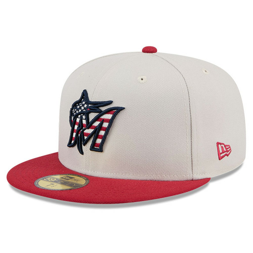 Miami Marlins New Era 2024 Fourth of July 59FIFTY Fitted Hat - MLB Hats