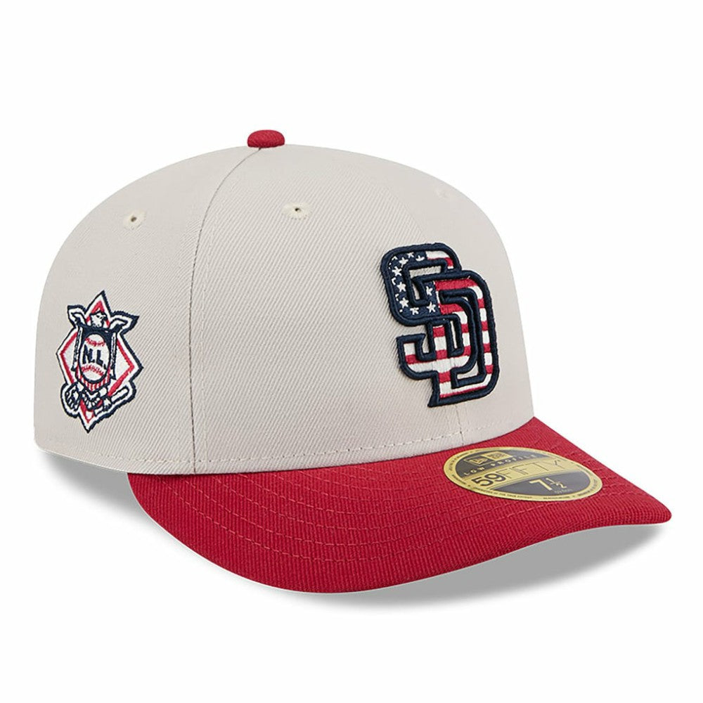 San Diego Padres New Era 2024 Fourth of July Low Profile 59FIFTY Fitted Hat - MLB Hats