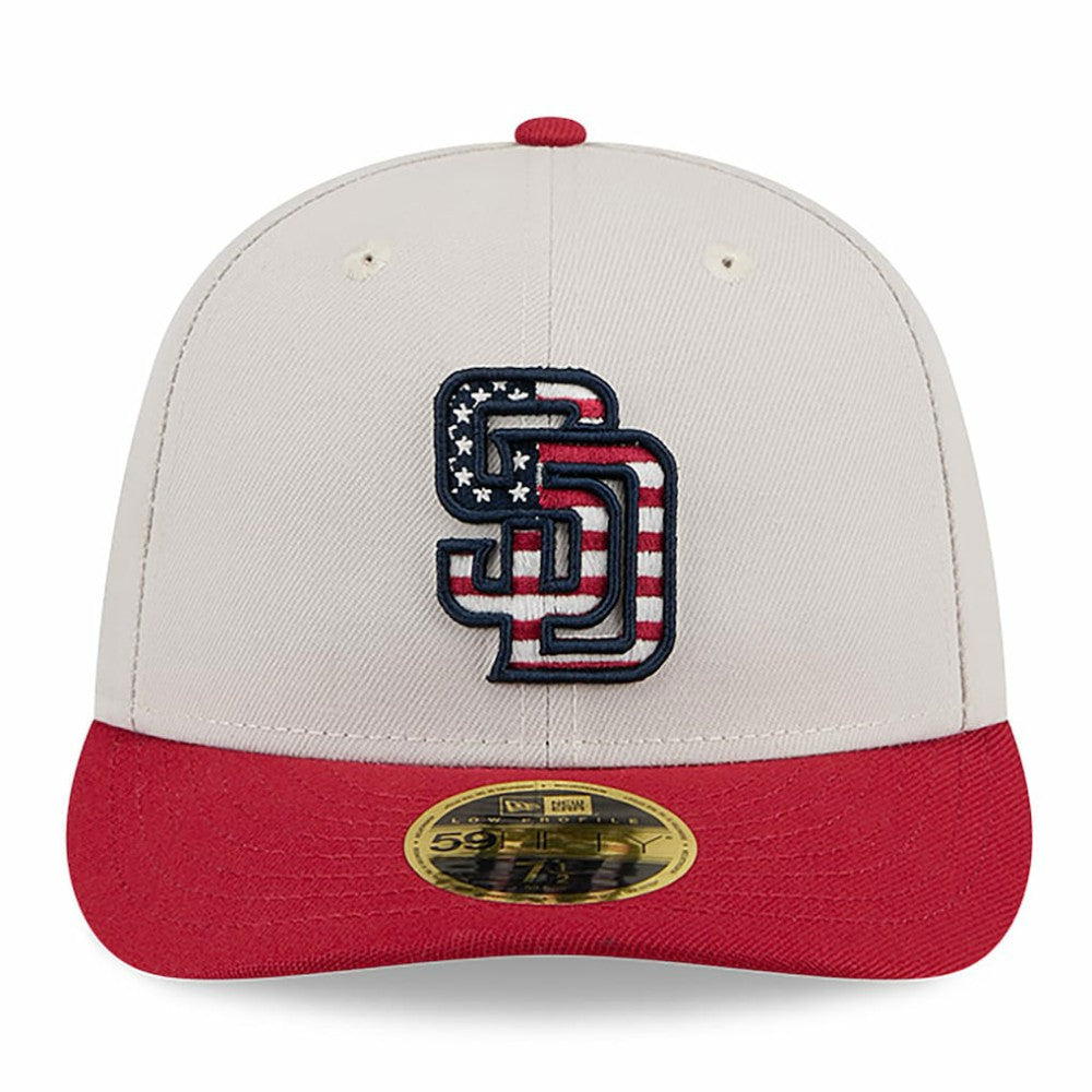 San Diego Padres New Era 2024 Fourth of July Low Profile 59FIFTY Fitted Hat - MLB Hats