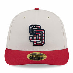 San Diego Padres New Era 2024 Fourth of July Low Profile 59FIFTY Fitted Hat - MLB Hats