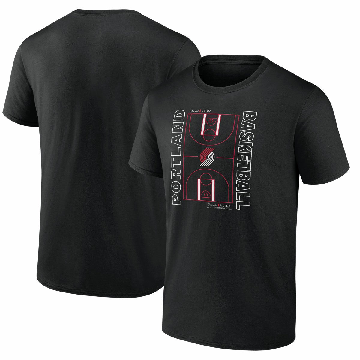 Portland Trail Blazers Michelob Ultra Full Court T-Shirt - Black online | NBA
