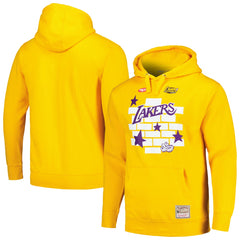 Gold Los Angeles Lakers x Tats Cru Hardwood Classics Brick Pullover Hoodie | NBA