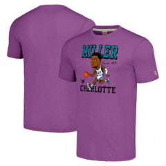 Purple Brandon Miller Charlotte Hornets Homage Caricature Tri-Blend T-Shirt | NBA