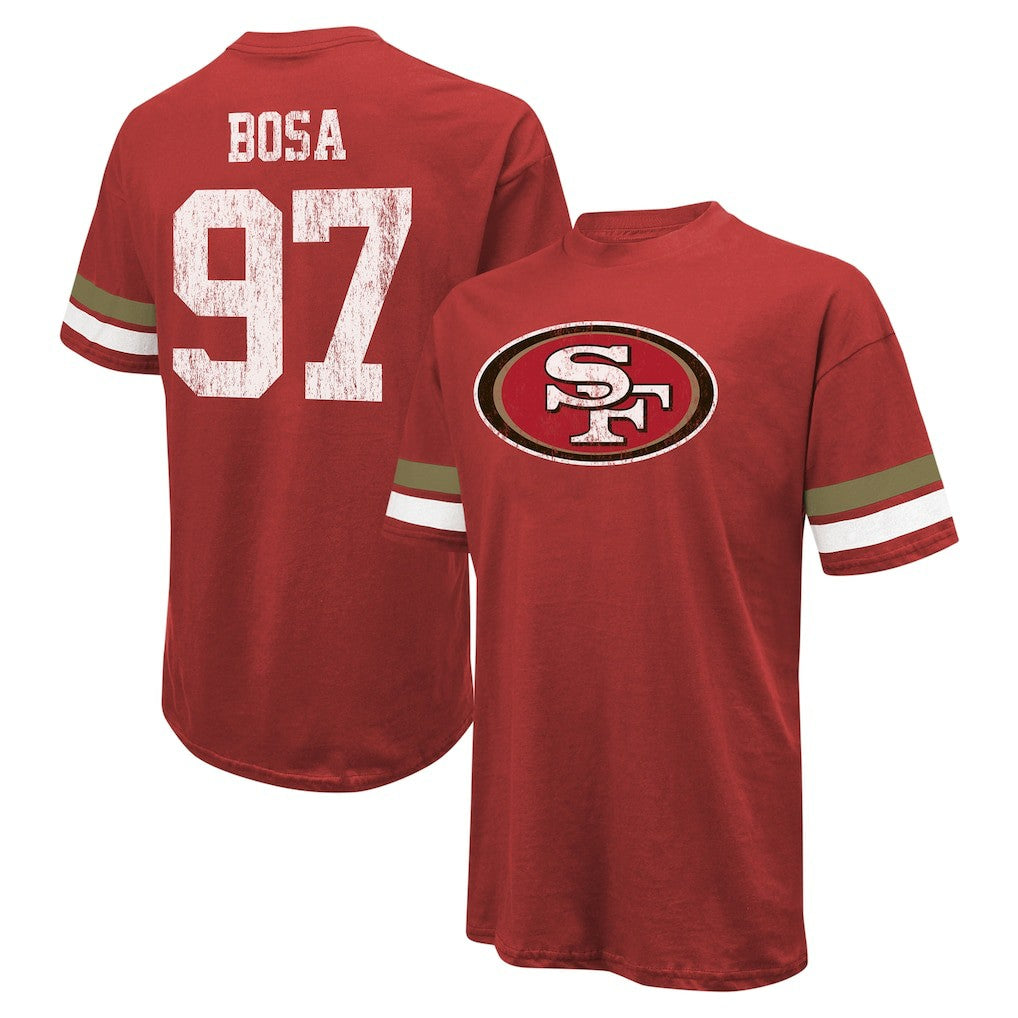 San Francisco 49ers Nick Bosa  Majestic Threads Name & Number Oversized Fit T-Shirt | NFL US