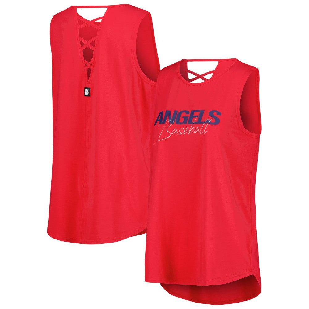Los Angeles Angels DKNY Sport Women's Claire Fashion Tri-Blend Tank Top - MLB Tanks