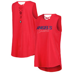 Los Angeles Angels DKNY Sport Women's Claire Fashion Tri-Blend Tank Top - MLB Tanks