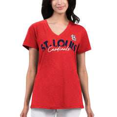 St. Louis Cardinals G-III 4Her by Carl Banks Women's Key Move V-Neck T-Shirt - MLB T-shirts