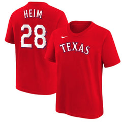 Jonah Heim Texas Rangers Nike Youth Name & Number T-Shirt - MLB T-shirts