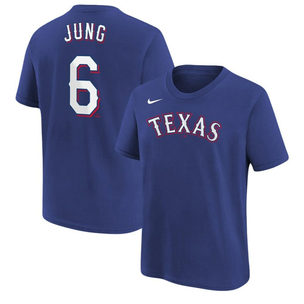 Josh Jung Texas Rangers Nike Youth Name & Number T-Shirt - MLB T-shirts
