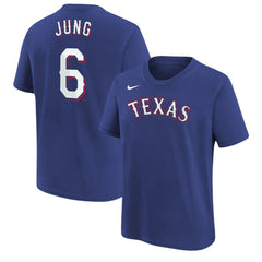 Josh Jung Texas Rangers Nike Youth Name & Number T-Shirt - MLB T-shirts