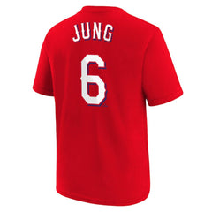 Josh Jung Texas Rangers Nike Youth Name & Number T-Shirt - MLB T-shirts