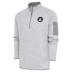 Heather Gray Boston Celtics Antigua Metallic Logo Fortune Quarter-Zip Jacket | NBA
