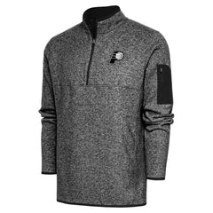 Heather Black Indiana Pacers Antigua Metallic Logo Fortune Quarter-Zip Jacket | NBA