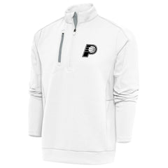 White Indiana Pacers Antigua Metallic Logo Generation Quarter-Zip Top | NBA