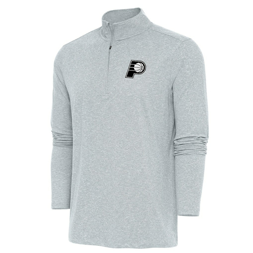 Heather Gray Indiana Pacers Antigua Hunk Quarter-Zip Top | NBA