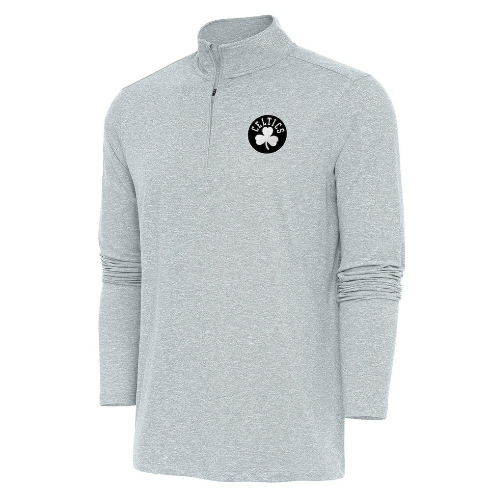Heather Gray Boston Celtics Antigua Hunk Quarter-Zip Top | NBA