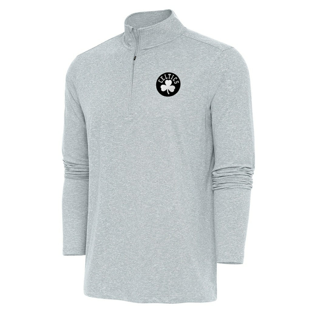 Heather Gray Boston Celtics Antigua Hunk Quarter-Zip Top | NBA