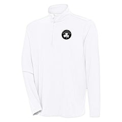 White Boston Celtics Antigua Hunk Quarter-Zip Top | NBA