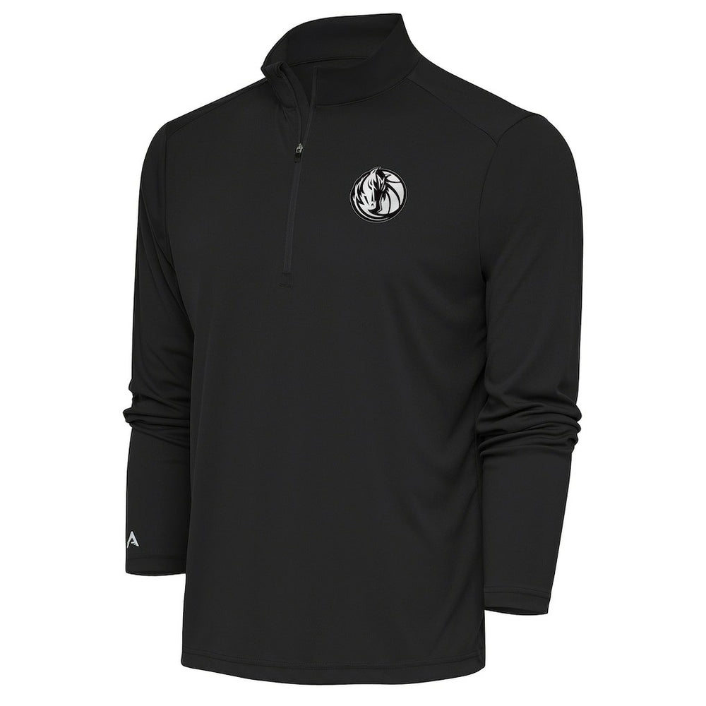 Charcoal Dallas Mavericks Antigua Metallic Logo Tribute Quarter-Zip Top sale | NBA