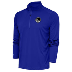 Royal Golden State Warriors Antigua Metallic Logo Tribute Quarter-Zip Top sale | NBA
