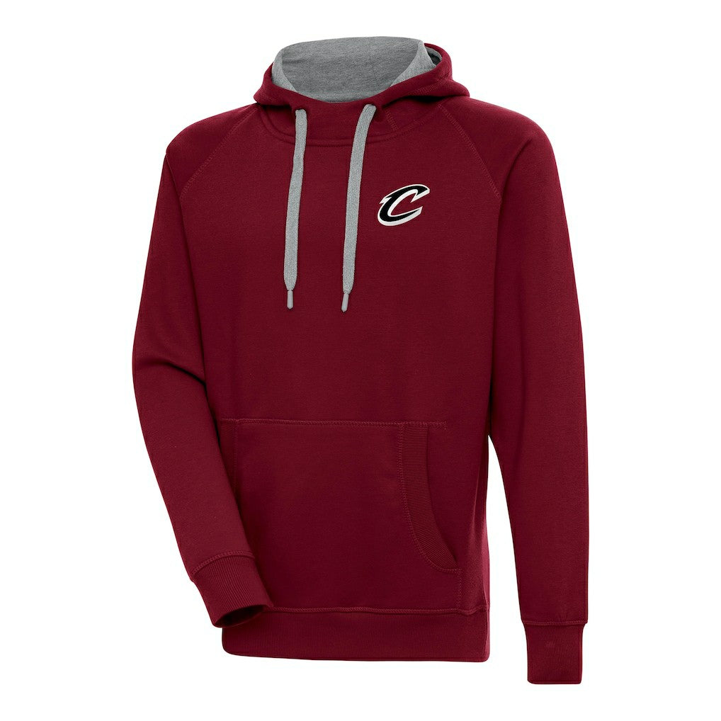 Wine Cleveland Cavaliers Antigua Metallic Logo Victory Raglan Pullover Hoodie sale | NBA