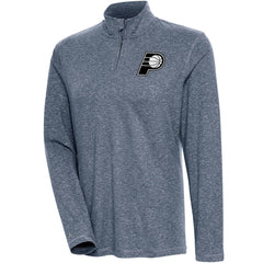 Indiana Pacers Antigua Women's Brushed Metallic Comfort Quarter-Zip Pullover Top - Heather Navy sale | NBA