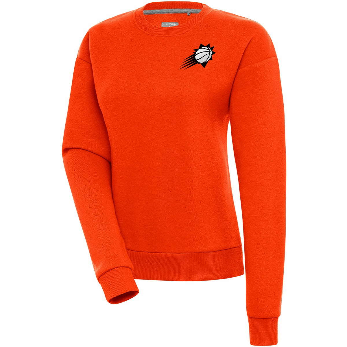 Phoenix Suns Antigua Women's Brushed Metallic Victory Pullover Sweatshirt - Orange on sale | NBA