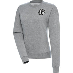 Heather Gray Dallas Mavericks Antigua Women's Brushed Metallic Victory Pullover Sweatshirt - Heather Gray discount | NBA