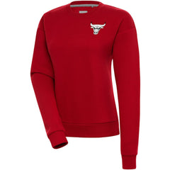 Red Chicago Bulls Antigua Women's Brushed Metallic Victory Pullover Sweatshirt - Red online | NBA